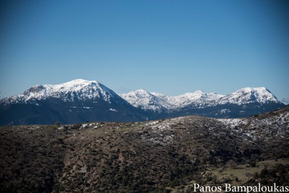 Ο Ολίγυρτος και η κορυφή Γκριμπίνι δεξιά